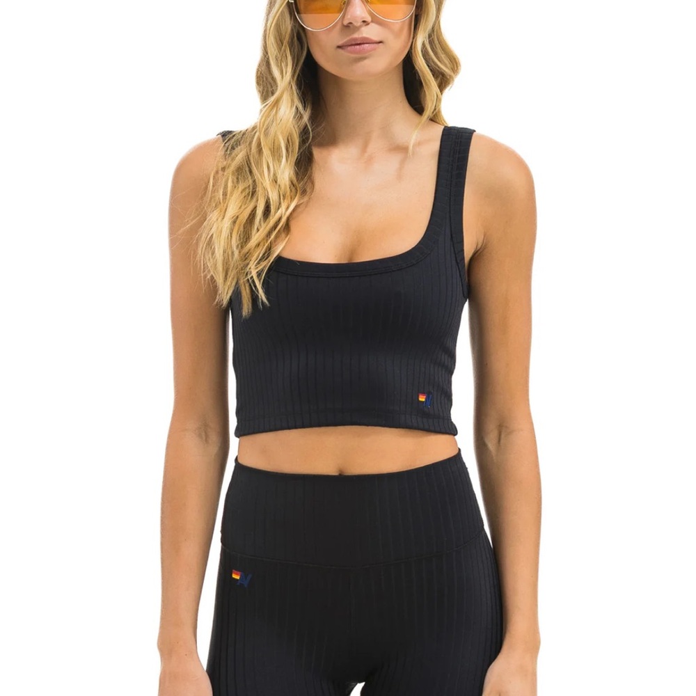 New WITH TAGS Aviator Nation ribbed crop top